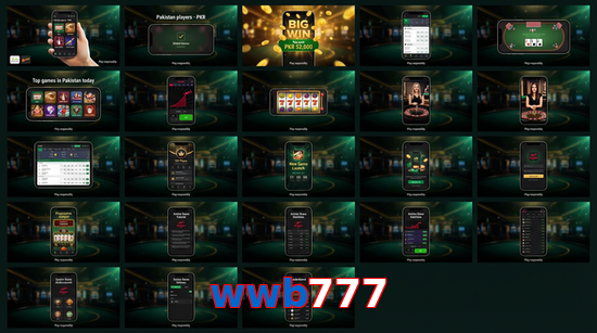 Main screen of Wwb777 bet page for PK players