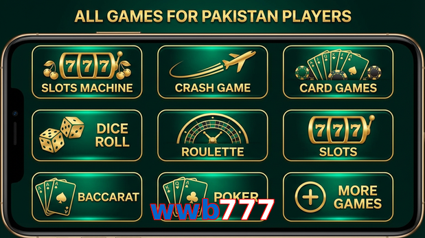 Main screen of Wwb777 games page for PK players